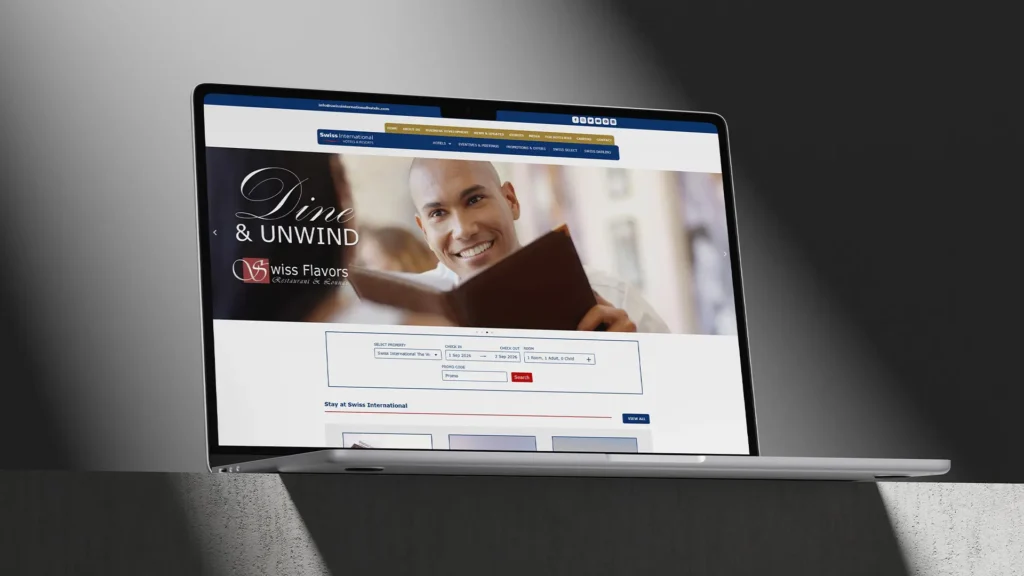 Swiss International Hotels multi-property web platform case study by SilverXis, featuring a direct booking engine for hospitality brands