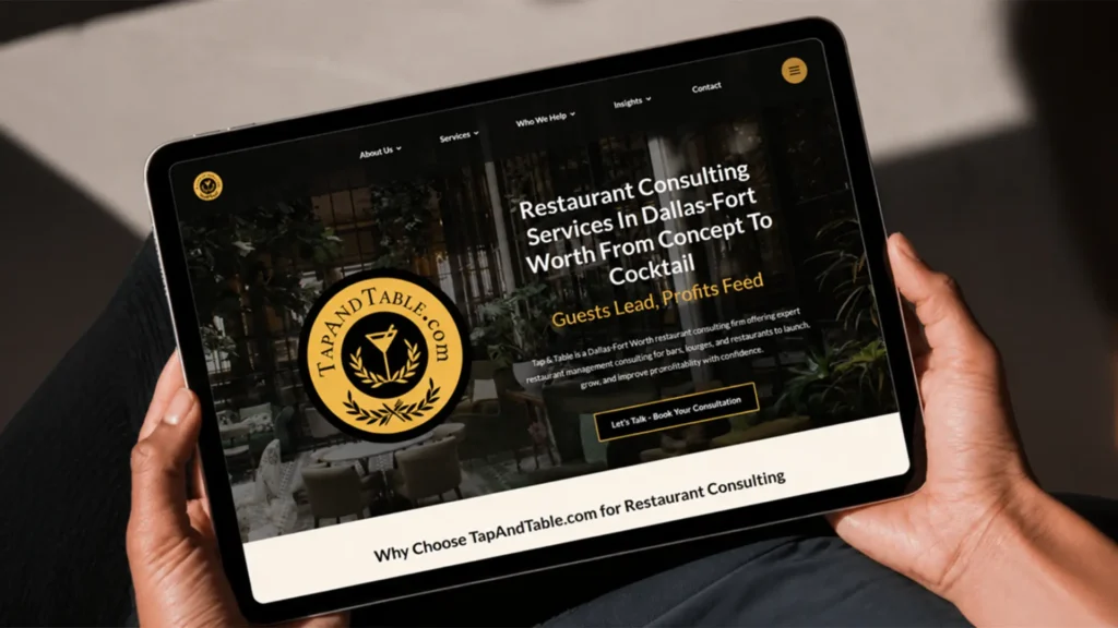 Tap & Table digital platform case study by SilverXis, showing custom software development for the hospitality and restaurant industry